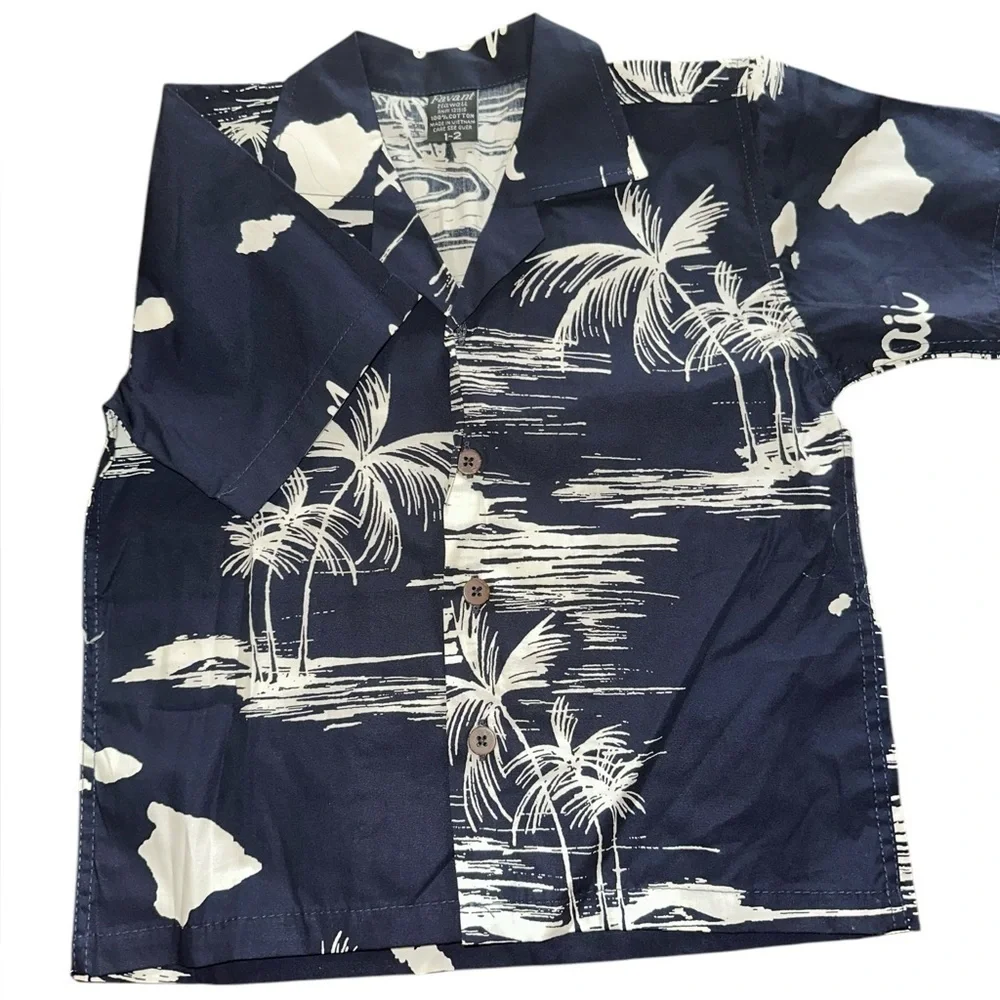 ⭐️NWT⭐️ Boy's Cabana Hawaiian Shirt and Short Set. Size 1-2( 18-24m)
